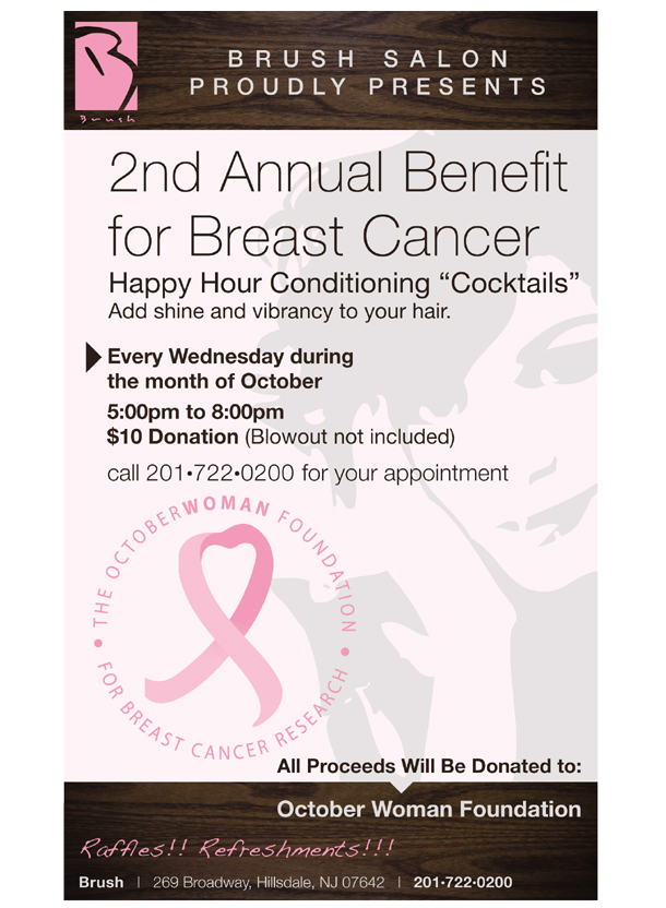 Brush Salon Proudly Presents 2nd Annual Benefit for Breast Cancer